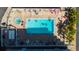 Aerial view of the pool and hot tub area, perfect for relaxation and recreation at 19925 Gulf Boulevard # 502, Indian Shores, FL 33785