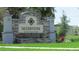 Elegant community entrance sign for Silverstone, framed by lush landscaping at 4114 Dovetail Ln, Palmetto, FL 34221
