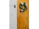 Charming condo front door with a decorative wreath and modern apartment number at 475 2Nd N St # 201, St Petersburg, FL 33701
