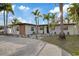 Charming single-story home featuring a well-manicured yard with lush tropical landscaping and an inviting entrance at 504 Driftwood E Dr, Palm Harbor, FL 34683