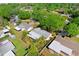 An aerial view showing the house with a large, private, tropical backyard at 6154 36Th N Ave, St Petersburg, FL 33710