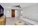 Open living room featuring a comfortable sofa and rustic decor at 6154 36Th N Ave, St Petersburg, FL 33710