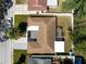 Aerial view of the home with a fenced yard at 6311 Seabreeze Dr, Port Richey, FL 34668