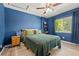 Relaxing bedroom featuring a comfortable bed, blue walls and ample natural light at 7134 2Nd N St, St Petersburg, FL 33702