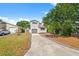 A two-story house with a gray garage door has tidy landscaping at 7134 2Nd N St, St Petersburg, FL 33702