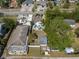 An aerial view of the property with a well-manicured backyard at 2610 58Th S St, Gulfport, FL 33707