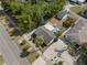 An aerial view of the house with a well-manicured backyard and landscaping at 2610 58Th S St, Gulfport, FL 33707