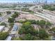 Home with solar panels with overhead view of a city's highways and downtown area at 2708 N Mitchell Ave, Tampa, FL 33602
