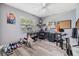 Office space featuring wood floors, a desk, and natural light from the window at 2779 Diane Ter, Clearwater, FL 33759