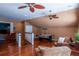 Spacious upstairs bonus room is great for entertaining and features an air hockey table at 3 Paradise Ln, Treasure Island, FL 33706