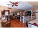 This large upstairs bonus room features a bar and is great for entertaining at 3 Paradise Ln, Treasure Island, FL 33706