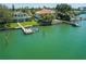 Beautiful waterfront homes with private docks and lush landscaping overlooking tranquil waters and the bay at 3 Paradise Ln, Treasure Island, FL 33706