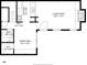Detailed floorplan showcasing the layout of the kitchen, living room, bathroom, and dining area at 343 Rex Pl # G, Madeira Beach, FL 33708
