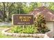 Beacon Lakes Private Way sign showing the neighborhood entrance with lush landscaping at 4027 Davit Dr, New Port Richey, FL 34652