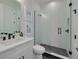 Modern bathroom featuring a stylish vanity, contemporary fixtures, and an elegant glass-enclosed shower at 4515 W North A St # 8, Tampa, FL 33609