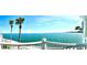Expansive water views from the balcony with two palm trees at 5285 Coquina Key Se Dr # C, St Petersburg, FL 33705