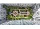 Aerial view of a well-maintained courtyard featuring a central fountain and lush landscaping at 700 S Harbour Island Blvd # 143, Tampa, FL 33602