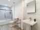 Modern bathroom with marble-style tiles, sleek fixtures, and elegant design for a spa-like experience at 700 S Harbour Island Blvd # 143, Tampa, FL 33602