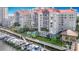 Condo building featuring a pool and marina at 700 S Harbour Island Blvd # 143, Tampa, FL 33602
