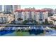 Beautiful condominium building features a marina, waterfront access, and a community pool at 700 S Harbour Island Blvd # 143, Tampa, FL 33602