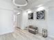 Hallway with white shiplap doors and decor, with a view of the bathroom, for a modern feel at 700 S Harbour Island Blvd # 143, Tampa, FL 33602