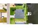 Aerial view of property featuring pool, dock, and canal access at 829 Golf Island Dr, Apollo Beach, FL 33572