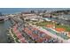 Scenic aerial view of residential condos near a waterfront, showcasing proximity to beaches, harbors, and recreational facilities at 253 Rex Pl # B, Madeira Beach, FL 33708