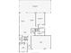 Layout includes kitchen, dining, living, primary bedroom with ensuite bath, laundry, and two additional bedrooms at 28683 Lucero Ln, Wesley Chapel, FL 33543