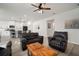 Living room with an open floor plan and view of kitchen island at 5460 Sandy Shell Dr, Apollo Beach, FL 33572