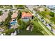 Aerial view of the home highlighting proximity to the river and boat lift at 6317 Marbella Blvd, Apollo Beach, FL 33572