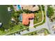 Aerial view outlining the property and its location in the neighborhood at 6317 Marbella Blvd, Apollo Beach, FL 33572