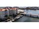 An aerial shot of the building with a marina and bridge access for effortless travel at 700 S Harbour Island Blvd # 813, Tampa, FL 33602