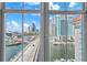 Amazing view of the harbor and city from this large window with blue skies overhead at 700 S Harbour Island Blvd # 813, Tampa, FL 33602