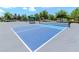 Community pickleball court with clear markings and nets, offering a fun recreational space for residents at 7019 Wiseman Run Dr, Sun City Center, FL 33573