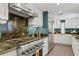 Well-appointed kitchen featuring custom cabinets, stone countertops, and stainless steel appliances at 720 Brightwaters Ne Blvd, St Petersburg, FL 33704