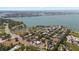 Gorgeous aerial view of a waterfront community, showcasing tranquil waters and beautiful residences at 7909 Garden N Dr, St Petersburg, FL 33710