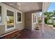 Rear patio with custom brick work and landscaping at 7909 Garden N Dr, St Petersburg, FL 33710