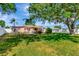 Lush backyard featuring a well-maintained lawn, patio area, mature trees, and a charming single-story home at 940 43Rd Ne Ave, St Petersburg, FL 33703