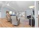 Spacious living room with hardwood floors and sliding glass doors leading to the outdoor area at 11368 93Rd St, Largo, FL 33773