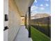 Side yard featuring concrete block and modern fence at 1312 W Azeele St # 2, Tampa, FL 33606