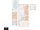 Detailed floor plan displaying the layout of the home's rooms and dimensions at 2310 Wood Pointe Dr, Holiday, FL 34691