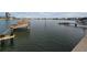 Picturesque waterfront view featuring a weathered dock, serene water, and distant cityscape in a relaxing setting at 249 144Th Ave, Madeira Beach, FL 33708