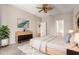 Well appointed primary bedroom suite with neutral paint, carpet and modern dresser at 3219 Gianna Way, Land O Lakes, FL 34638