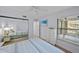 Bedroom showcasing large windows and closet mirroring the room at 6051 Sun Blvd # 111, St Petersburg, FL 33715