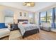 Comfortable bedroom featuring wood floors, neutral walls, and bright windows at 8248 Sequester Loop, Land O Lakes, FL 34637