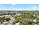 Aerial view of a neighborhood with tree coverage and a distant skyline at 1591 S Prospect Ave, Clearwater, FL 33756