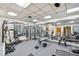 Bright fitness center featuring modern equipment and mirrored walls for monitoring progress at 23211 Lucerne Pl, Land O Lakes, FL 34639