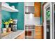 Kitchen displays stainless steel appliances, granite countertops, modern cabinets and convenient outdoor access at 326 16Th Ne Ave, St Petersburg, FL 33704