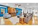 Spacious living room with hardwood floors, comfortable seating, and bright natural light at 326 16Th Ne Ave, St Petersburg, FL 33704