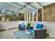 Outdoor patio featuring comfortable seating, a decorative rug and scenic views of the surrounding landscaping at 326 16Th Ne Ave, St Petersburg, FL 33704